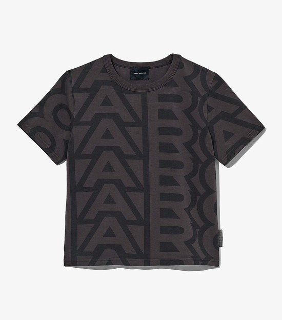 Women's Marc Jacobs Monogram Baby T Shirts Black / Grey | RVEIF-9321