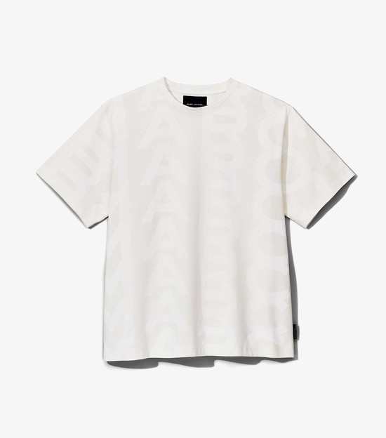 Women's Marc Jacobs Monogram Big T Shirts White | ZHVNM-7903