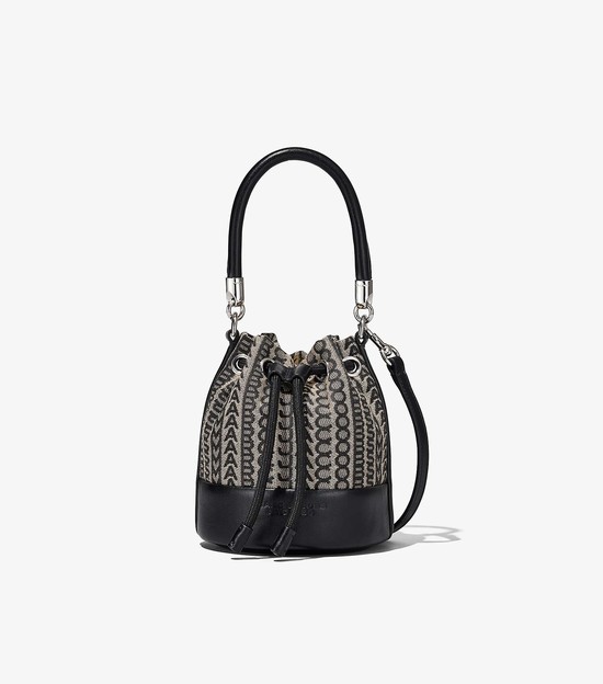 Women's Marc Jacobs Monogram Micro Crossbody Bags Black / White | SYXQD-5723