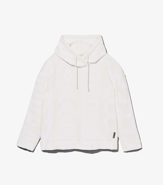 Women's Marc Jacobs Monogram Oversized Hoodie White | IECPH-1709