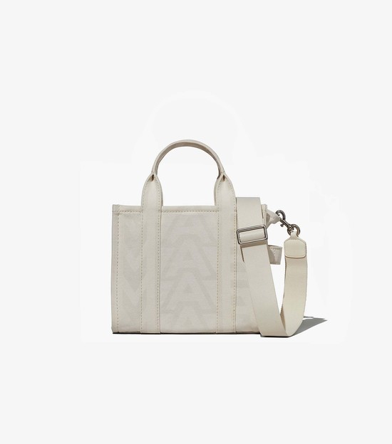 Women's Marc Jacobs Outline Monogram Tote Mini Bags White | SPTUA-9576