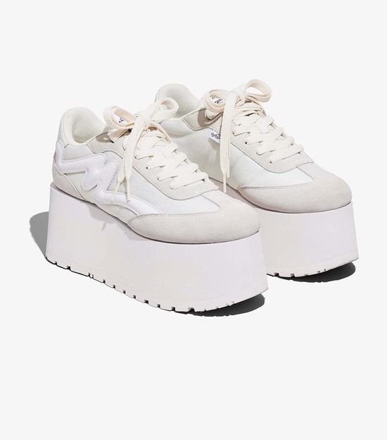 Women's Marc Jacobs Platform Jogger Sneakers White | HYEJN-6530