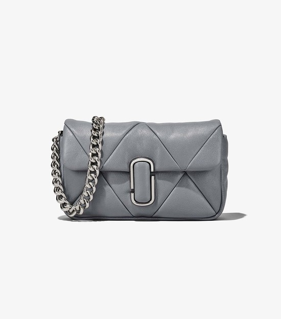 Women's Marc Jacobs Puffy Diamond Quilted J Marc Shoulder Bags Grey | FZSNQ-7496