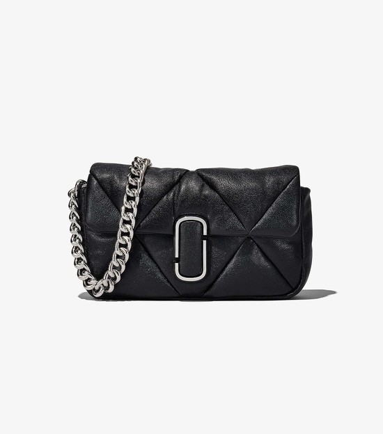 Women's Marc Jacobs Puffy Diamond Quilted J Marc Shoulder Bags Black | HCEZP-5643