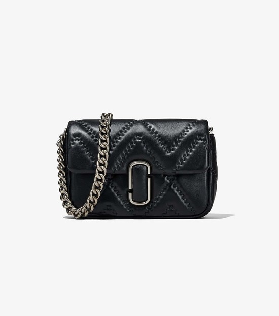 Women's Marc Jacobs Quilted Leather J Marc Shoulder Bags Black | UOQNC-8439
