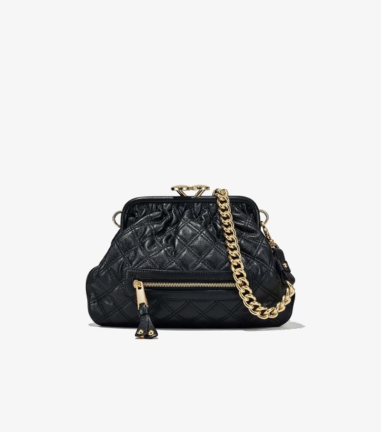 Women's Marc Jacobs Re-Edition Quilted Leather Little Stam Mini Bags Black | SUCMQ-3059