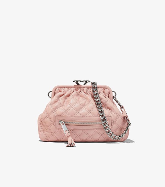 Women's Marc Jacobs Re-Edition Quilted Leather Little Stam Shoulder Bags Pink | WDEPZ-9834