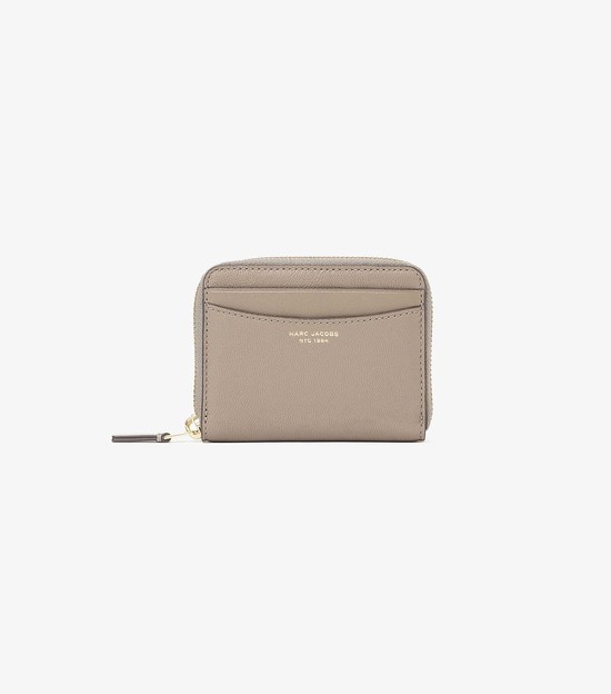 Women's Marc Jacobs Slim 84 Zip Around Small Wallets Beige | BNFLC-5321