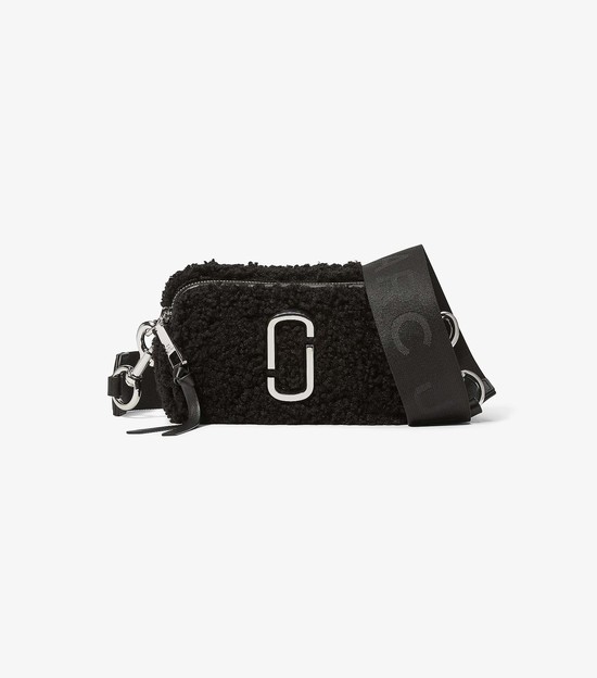Women's Marc Jacobs Snapshot Teddy Mini Bags Black | AIYFW-3074