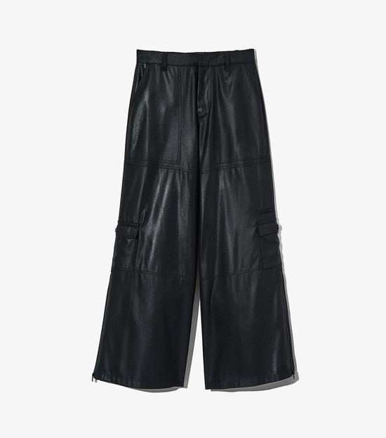 Women's Marc Jacobs Wide Leg Cargo Pants Black | QMREH-2106